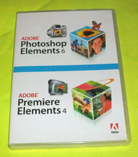 AD.OBE PHOTOSHOP ELEMENTS 6 / PREMIERE ELEMENTS 4 - WINDOWS 2X DISC W/SERIALS