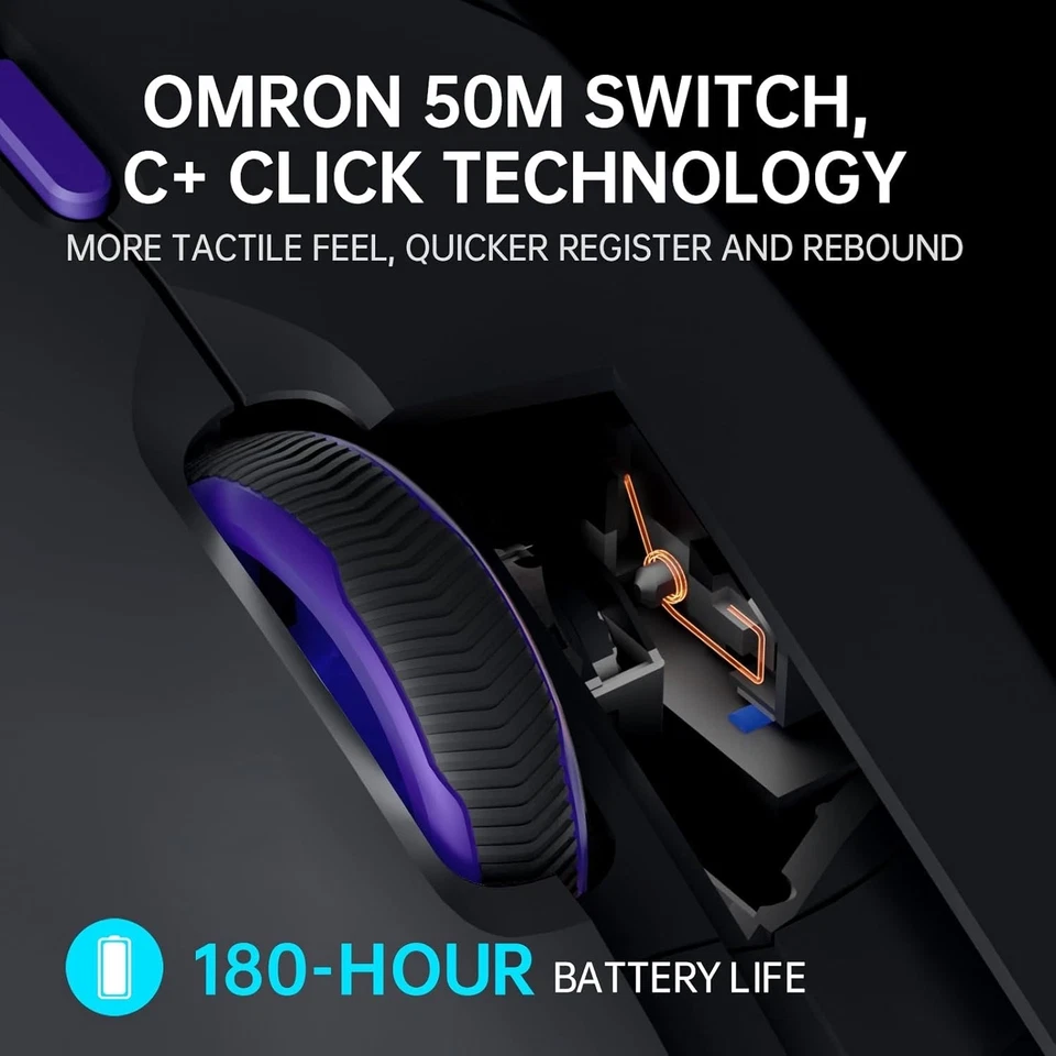 Rapoo VT9Pro 4K Wireless Gaming Mouse – 26K DPI, 4KHz, 180h, 68g, 10 Btns - Image 4 of 4