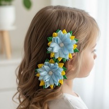 Kids Hair Accessories. Hair Bow. Handmade.Pair