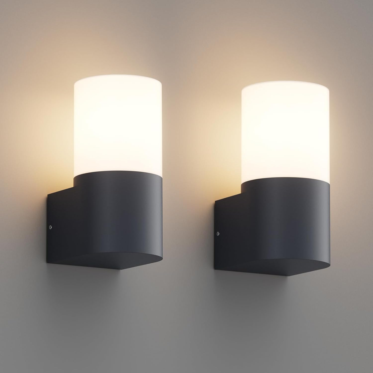2 Pezzi Lampada Da Parete E27 Esterno Antracite Applique Design IP65