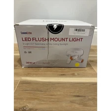 LeonLite LED Flush Mount Light 3-Light 5CCT Selectable White Ceiling Spotlight