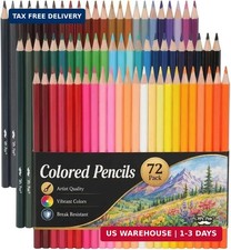 72-Pack Soft Core Colored Pencils for Adult Coloring - Rich Blendable Shades