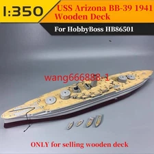 CY350046 Wooden Deck for 1/350 HobbyBoss 86501 USS Arizona BB-39 1941 Model