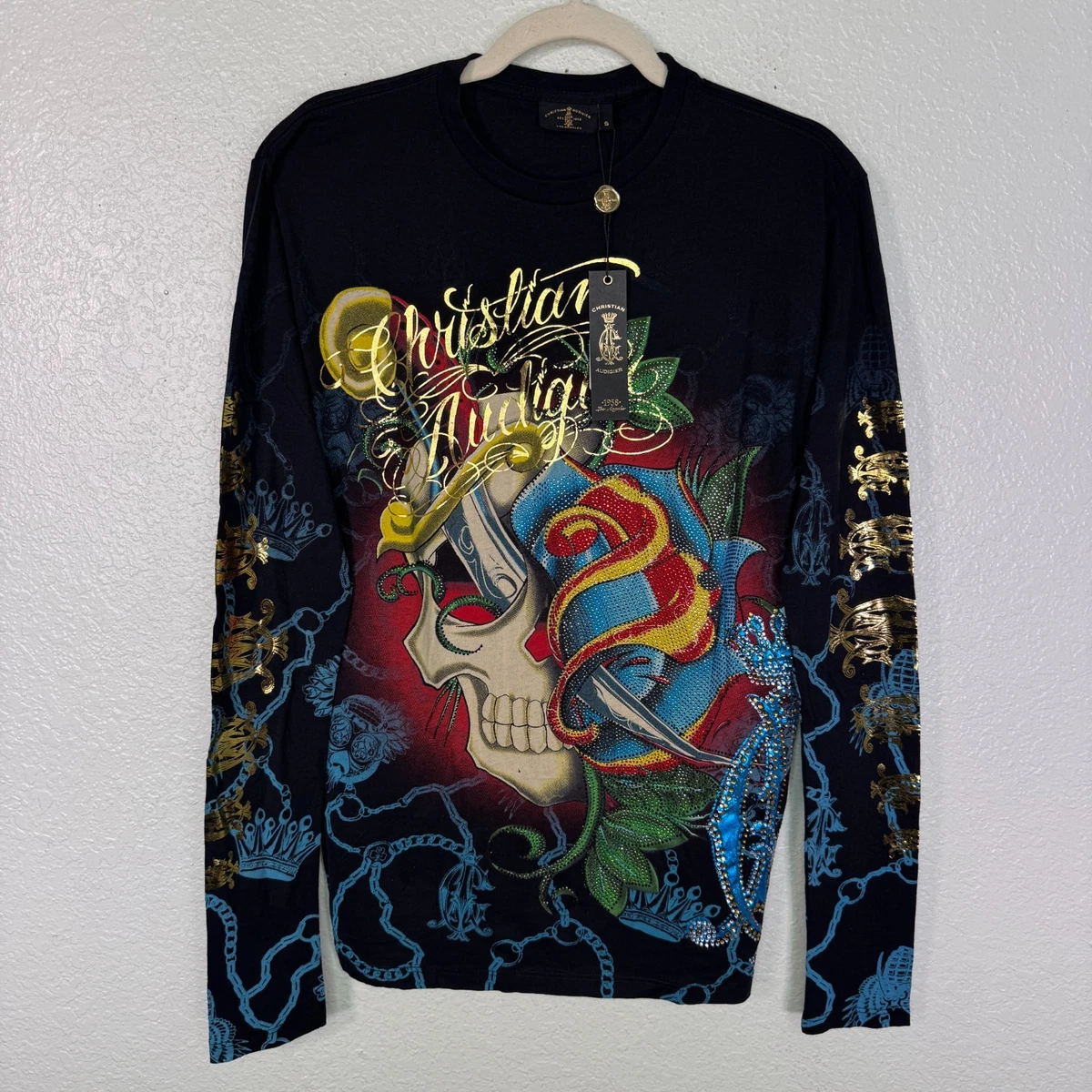 Christian Audigier Long Sleeve T-Shirts for Men for sale | eBay