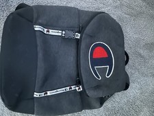 Champion Black Gray Backpack Men's Logo Adjustable Straps Padded Inner Pockets