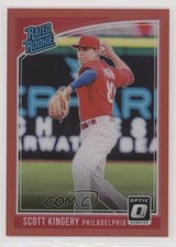 2018 Panini Donruss Optic Rated Red Prizm 77/99 Scott Kingery #46 Rookie RC 9s4
