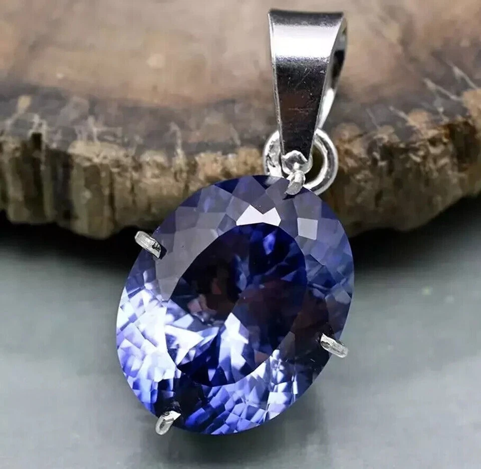 Pietra preziosa sciolta argento tedesco taglio ovale zaffiro blu 30+ ct - Immagine 4 di 4