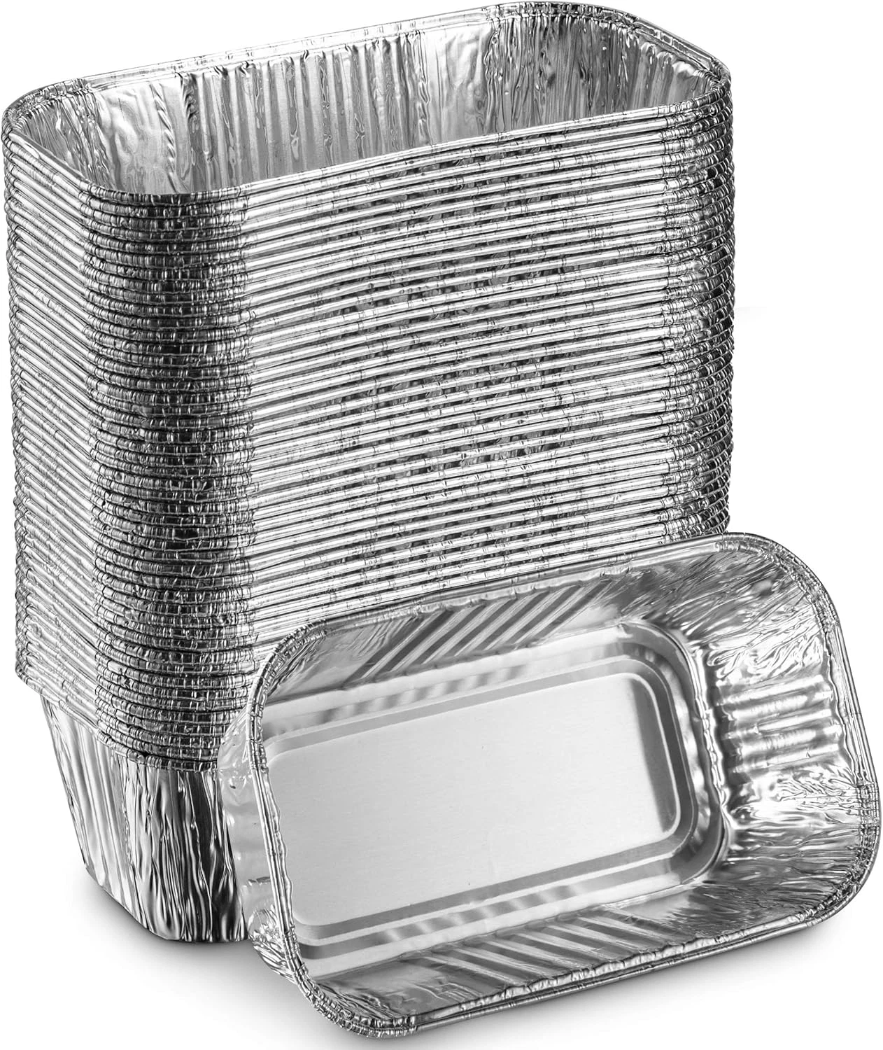 Aluminum Disposable Loaf Pans | Deep Standard Size 6" X 3.5" Extra Thick Foil Br