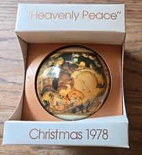 Vintage 1978 Schmid "Heavenly Peace" Christmas Tree Ornament - NIB