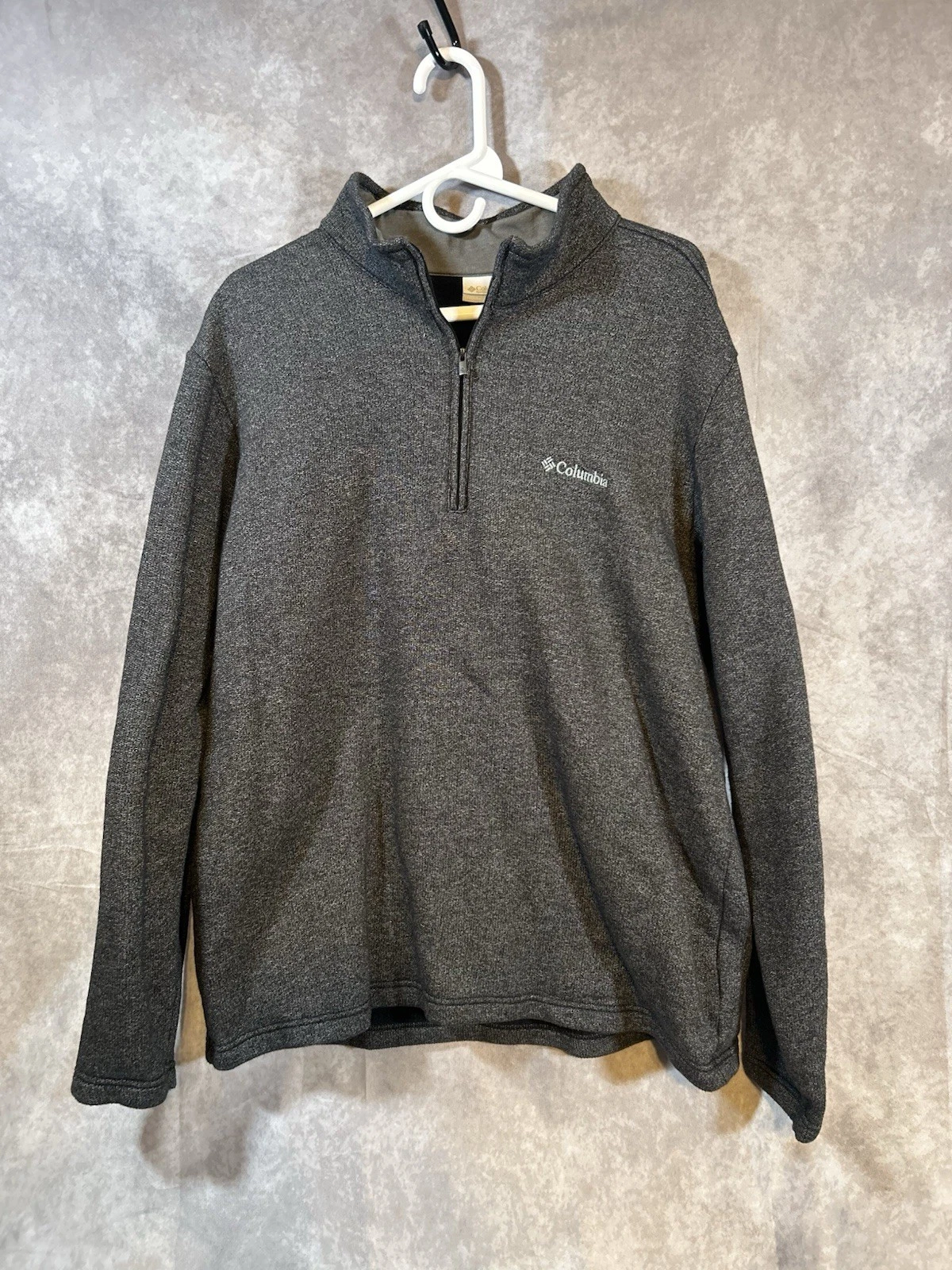 Columbia Men's XL 1/4 Zip Fleece Lined Hart Mountain Pullover Sweatshirt Gray