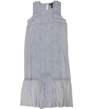 Chelsea and Theodore Womens Mixed Media Drop Waist Dress