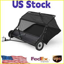 42"Lawn Sweeper Tow Behind,Heavy Duty Yard Sweeper Pull Behind,21Cu.Ft,Adjustabl