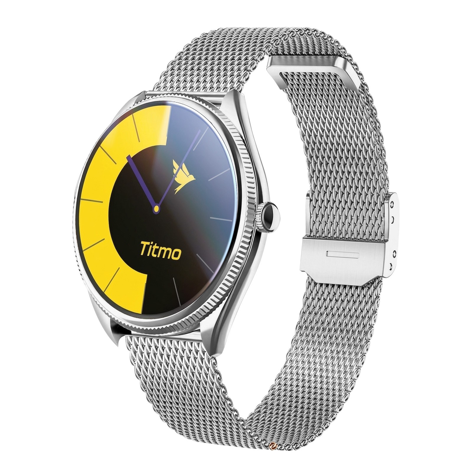 Montre connectée AMOLED Titmo sport et santé étanche IP68 argent
