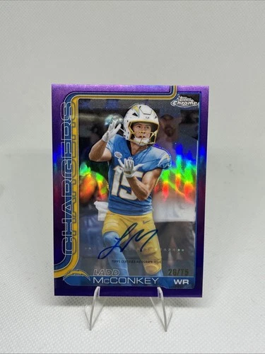 2025 Topps Chrome Ladd McConkey Chrome Autographs (RAW)
