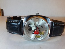 Disney Mens Vintage MZB Mickey Mouse Watch Mickey Parts Second Hand -VHTF -New