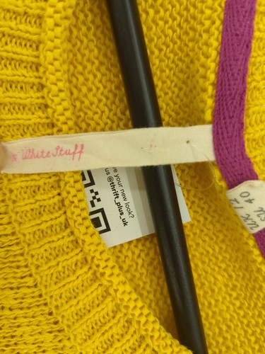 White Stuff Women's Jumper UK 12 Yellow Linen with Cotton, Nylon Pullover - Bild 5 von 5