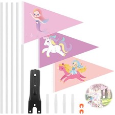 Fahrradwimpel für Kinder, Wimpel Fahrrad Kinder, Kinder Sicherheitswimpel Wim...