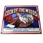 Vintage Cock of The Woods Sign - Axe Service Station Knife Store Gas Pump Sign