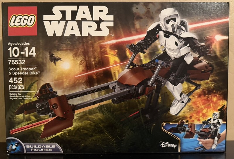 LEGO Star Wars: Scout Trooper & Speeder Bike (75532) Buildable Figure - SEALED!