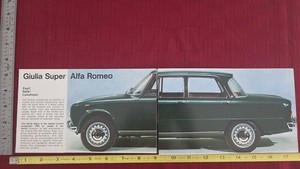 Original 1968 ALFA ROMEO 1600 GIULIA Super Dealership SALES BROCHURE 