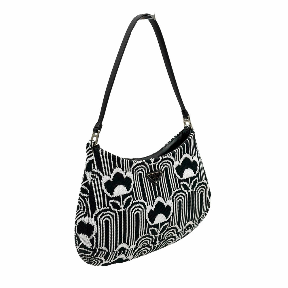Extreme Prada 1Bc499 Cleo Handbag Shoulder Bag Maglia Jacquard Ladies Used