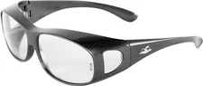 Bullhead Over-The-Glass Safety Glasses Sunglasses Pearl Gray Frame Clear Lens