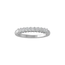 0.5Ct Lab Grown Diamond Wedding Band Ring Size 5 10K White Gold for Women 1.56gm