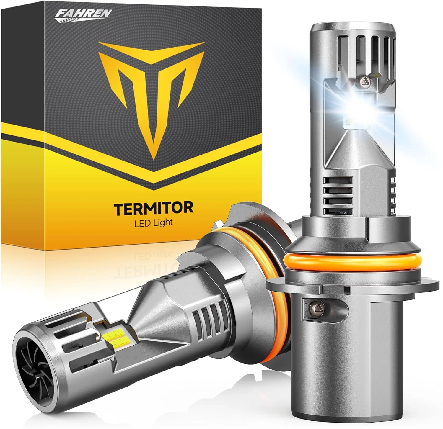 9007 Bulb,50000Lm HB5 Light Bulb, 6500K White IP68 Waterproof with Cooling Fan,