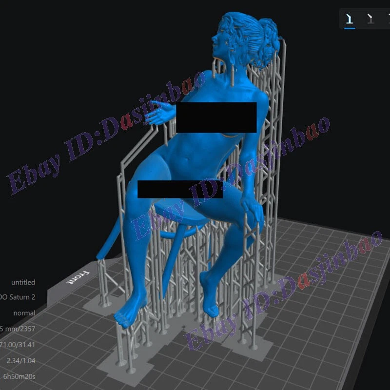 Chair NSFW Lady 1/10 1/8 1/6 1/4 1/3 3D Print Model Kit Unpainted Unassembled - Image 3 of 4