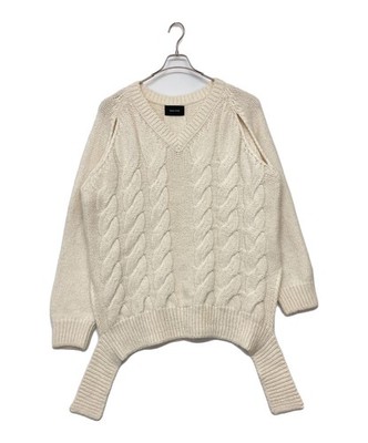 Simone Rocha Oversized Knit White Alpaca Blend Size M