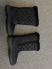 Softlites Womens Boots Black Quilted Winter Snow Warm UK 5