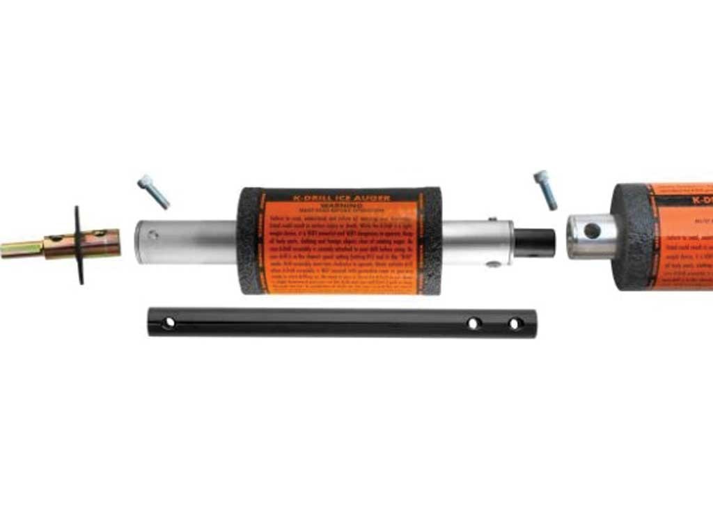 K-Drill Ice Auger IDRLADEXT 12"-21" Black/Orange Adjustable Auger Extension
