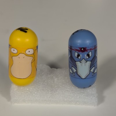 Pokémon Mighty Beanz Lot Psyduck #24 Golduck #25 2004 Vintage HTF Rare VTG Gift
