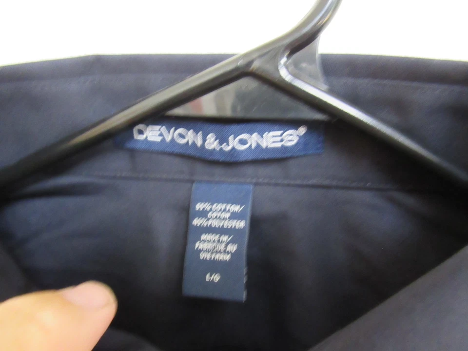 NWOT Kinze Manufacturing Navy Blue Long Sleeve Devon & Jones Shirt Large - Image 3 of 4
