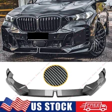 MP Style Carbon Look For 2024+ BMW X5 G05 M Sport LCI Front Bumper Lip Spoiler