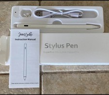 JAMJAKE Stylus Pen for iPad 2018-2025 Fast Charge with Tilt white New