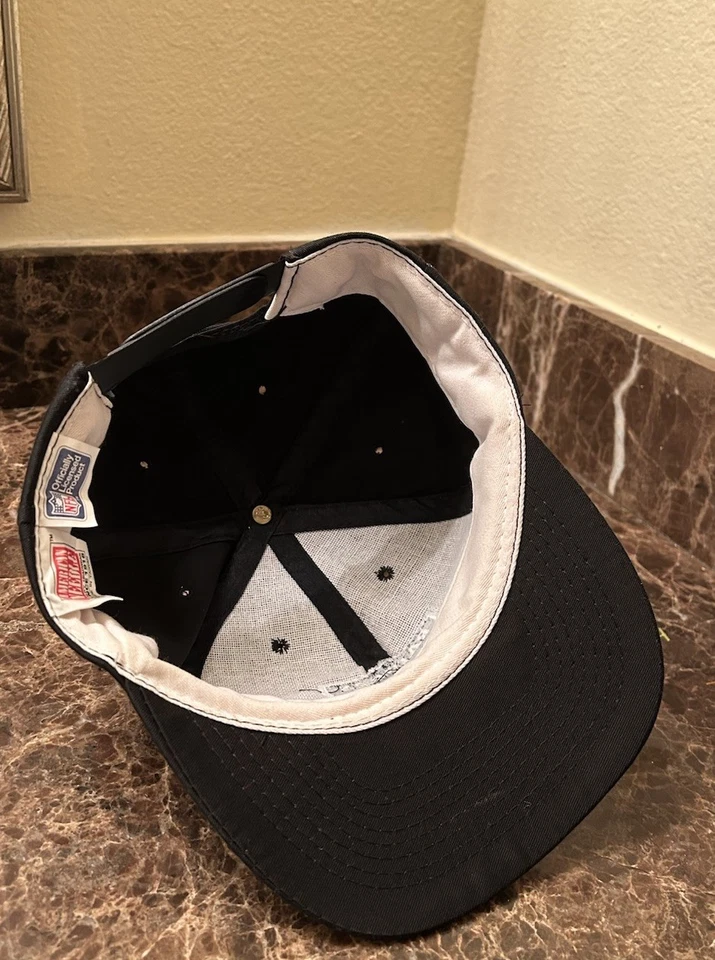 De colección Años 90 American Needle Raiders Negro Nylon SnapBack Foto 3 de 4