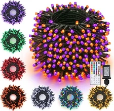 Toodour Halloween Lights RGB String Lights, 115ft 350 LED Orange Purple Hallowee