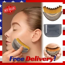Lymphatic Contour Face Brush – Lymphatic Drainage Tool with Ergonomic Wooden Han