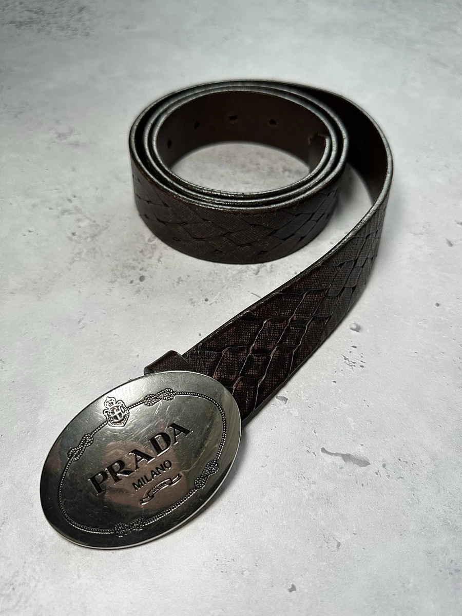 小物 90s prada l plate leather beltの通販 | LIFESTYLEAYURVEDIC