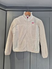Kids Abercrombie & Fitch Cream and Pink Sherpa Full Zip Fleece size XL age 16