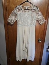 Cream Party Or Mother of Bride Or Groom Dress Size Medium New with Tags