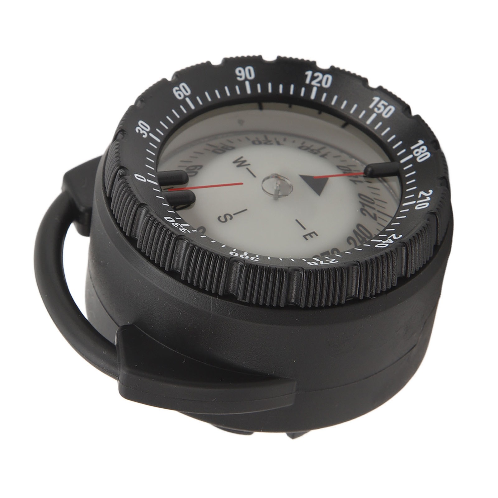 (Black)50M Underwater Diving Compass Luminous Magnetic Waterproof Pipe T