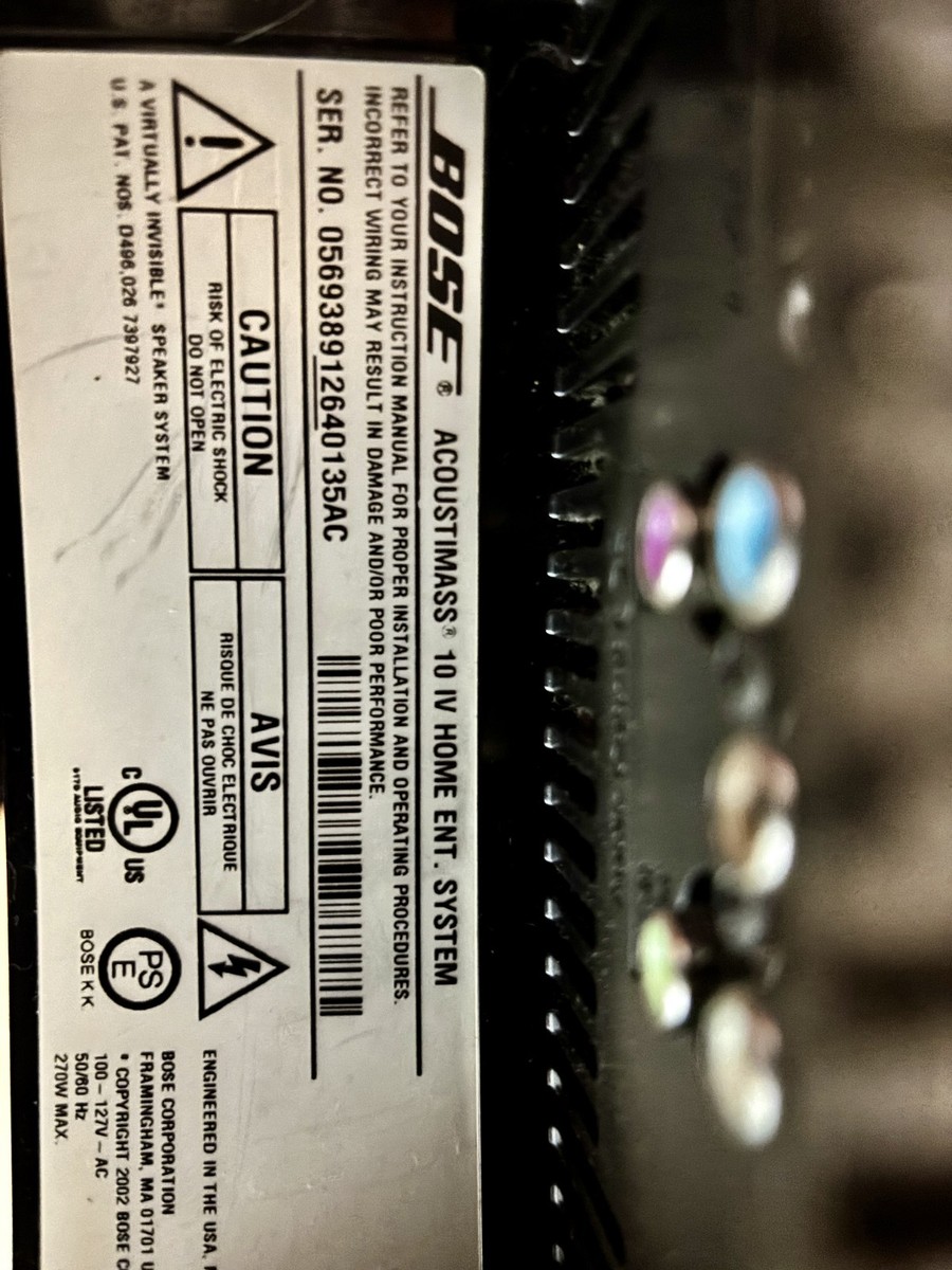 Bose Acoustimass 10 Series IV Home Theater System- Full mount kit