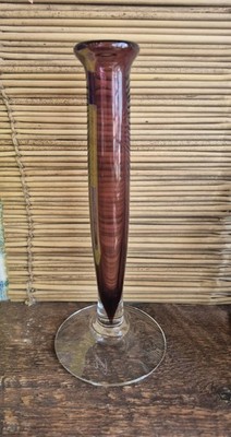 Amethyst Bud Vase Signed Blown Glass