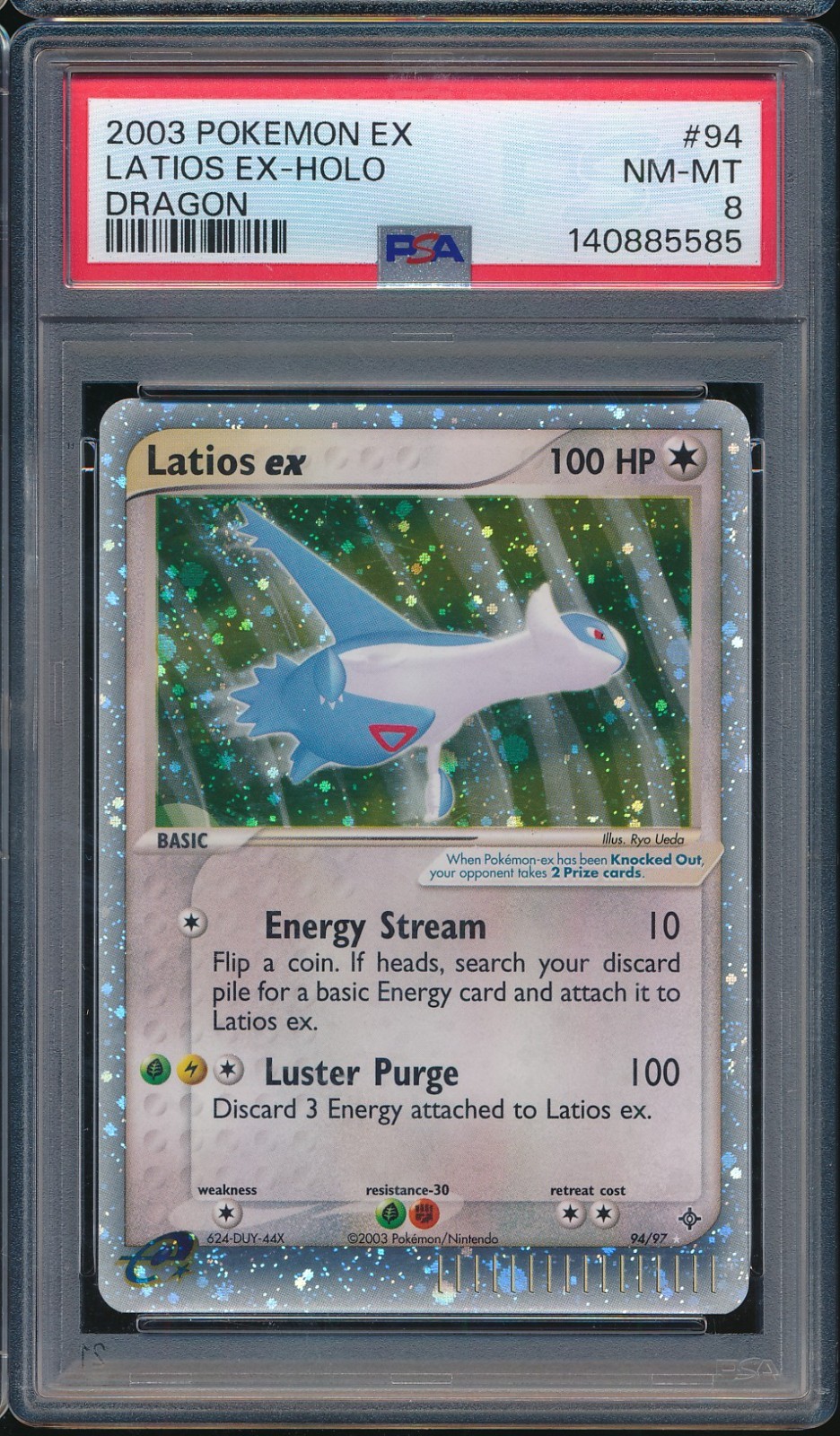 2003 Pokemon EX 94 Latios EX-Holo Dragon PSA 8 NM-MT 140885585