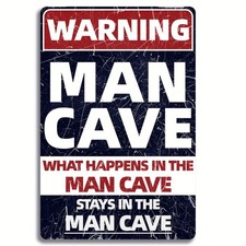 for Man Cave Essentials: Humorous Tin Metal Signs Home D cor 8x12 Perfect Gift