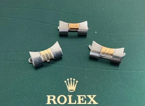 Rolex Gold & S/S bracelet (2) Jubilee & (1) Oyster End Links 13mm Ladies VTG LOT