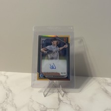 2024 Bowman First Chrome Prospects Carson Whisenhunt True Gold Auto /50