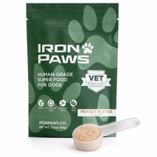 Iron Paws Human-Grade Superfood Powder for Dogs Dental Gut Joint Skin  Coat